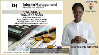 💸👨‍💼Vacancy DM Interim Management Finance Officer Closing Date 9 Aug 2024 [upl. by Schram]