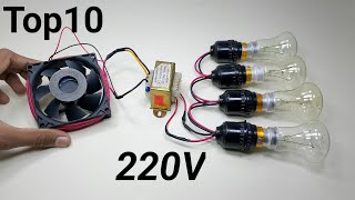 Top10 Free electric generator 220V output tansformer wire Coppring coil free energy Free electricity [upl. by Akinorev]