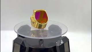 1 GRAM GOLD DIAMOND RING FOR MEN DESIGN A1049 [upl. by Neely]