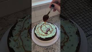 Mint Chocolate Carmel Cake AKA Grasshopper Cake [upl. by Roon]