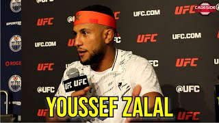 Youssef Zalal on difference between first and second UFC runs  UFC Edmonton [upl. by Ellinehc]