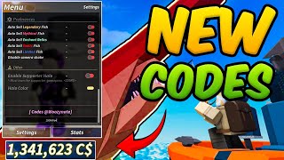 NEW CODES ALL WORKING UPDATE CODES FOR FISCH ROBLOX FISCH CODES DECEMBER [upl. by Enneirb]