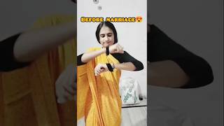 Before marriage vs after marriage 🤣comedy funnyreels manjuchoudhary trending 1million shorts [upl. by Gurney758]