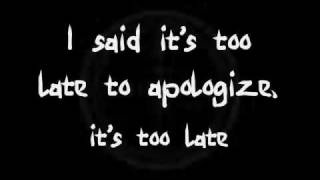 Timbaland  Apologize ft OneRepublic Lyrics [upl. by Ardnaik463]