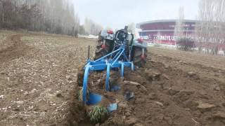 DeutzFahr Agroplus 55 Keyline 4x12 Pulluk İle Sürüm Ploughing [upl. by Rehpatsirhc]