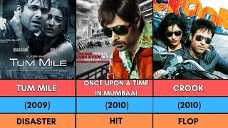 Emraan Hashmi Movies List 20032023  Hit Flop amp Blockbuster 🔥🔥 [upl. by Stilla42]