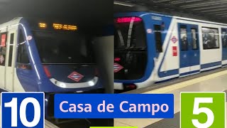 Metro de Madrid Casa de Campo L5 L10 Series 2000B 3000 7000 y 9000 [upl. by Holle926]