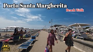 Beach Walk Porto Santa Margherita Caorle 4K 💛 Full Walking Tour [upl. by Conant]