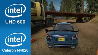 FlatOut 2 Gameplay Intel UHD 600  Intel Celeron N4020 [upl. by Yatnuahc]