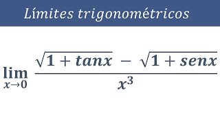 limite raíz 1tanx menos raiz 1senx entre x 3 Limites Trigonométricos con Raíces Cuadradas [upl. by Esemaj]