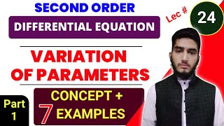 Variation of Parameters Method  Wronskian  Second Order Differential Equation  Concept amp Examples [upl. by Aunson]