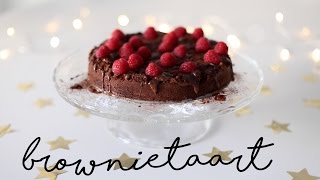 RECEPT Brownietaart  LEKKER EN SIMPEL [upl. by Aiuqcaj]