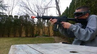 GampP SR 16 URX with Systema Revolution Gearbox Shooting Test [upl. by Drahcir]