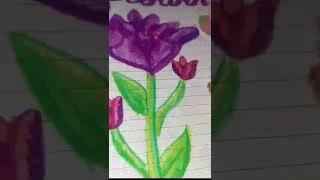 Lavender blossom  full tutorial on 40 to 45 likes art asthetic flowers lavender diy shorts [upl. by Yate]