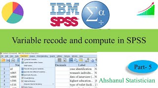 Variable recode and compute in SPSS  Bangla Tutorial for beginners  Part5 [upl. by Adnwahsar]