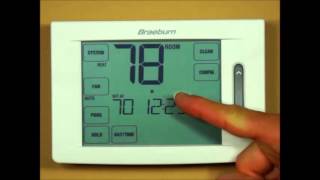 Braeburn Touchscreen Thermostat  Bypassing the Program [upl. by Yerot]