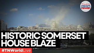 LIVE  Londons Historic Somerset House Under Fire Fire Fighters Attend Blaze  Lonodn News LIVE [upl. by Aitas]