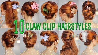 Top 10 Claw Clip Hairstyles Quick amp Easy 🦚 Medium amp Long Hairstyles [upl. by Aneela957]