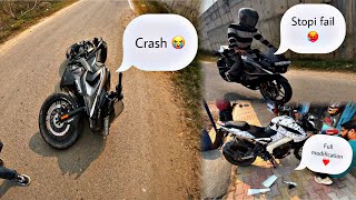 Ns 160 fully modification 😍 rs200 crash mo gayi 🥵 ​⁠​⁠Arunsharmavlogs656 [upl. by Zanahs244]