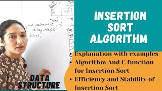 Insertion Sort  Sorting Algorithms  Data Structure76 [upl. by Demaria]