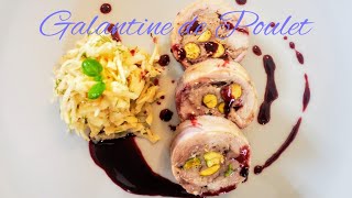 チキンのガランティーヌの作り方【フランス料理の基礎】Galantine de Poulet [upl. by Kwabena751]