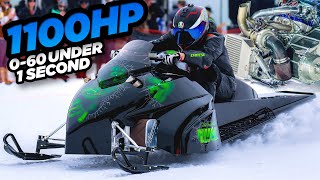 1100HP Snowmobiles 0163MPH in 3s World’s CRAZIEST Snowmobiles [upl. by Rieth]