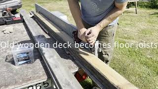 Old deck becomes floor joints [upl. by Gerstner503]