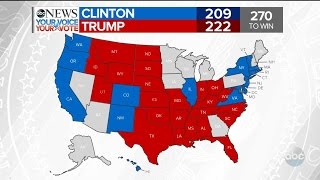 Trump Wins Florida Clinton Wins Washington  2016 Election Results [upl. by Dyob]