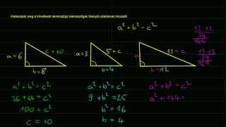 Pitagorasztétel példák [upl. by Kerwinn385]