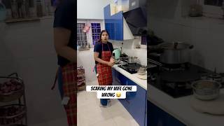 Scaring my wife gone wrong 😂 comedyvideos viral prank funny comedyshorts [upl. by Adok570]