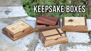 Making Small Keepsake Boxes with Various Lid Designs [upl. by Notlad]