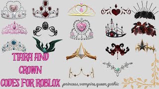 ROBLOX TIARA AND CROWN CODES FOR RP GAMES Berryavenue [upl. by Francois941]