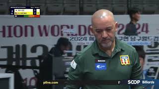 B Y LEE vs H PATINO  ROUND 4  World Cup Billiards 3 Cushion Seoul 2024 [upl. by Eyks]