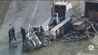 Serious crash forces closure at NB I275 near Ann Arbor Road in Plymouth Township [upl. by Skipper738]