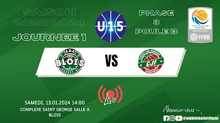 ADA BLOIS BASKET  CJF FLEURY LES AUBRAIS Phase 3 J1  Poule B U15 REGION [upl. by Leuqim333]