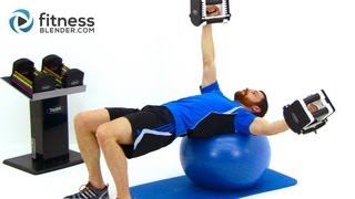 Upper Body Functional Strength Training  Dumbbell Workout by FitnessBlendercom [upl. by Inal]