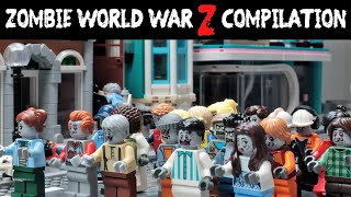 Lego Zombie World War Z Compilation  Stop Motion Animation [upl. by Abe]