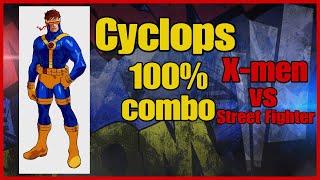 marvel vs capcom fighting collection 💥Cyclops 100 combo Xmen vs street fighter ps5 [upl. by Greenman598]