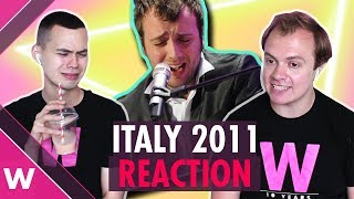 Raphael Gualazzi Italy Eurovision 2011  second place  quotMadness of Lovequot reaction [upl. by Bobine]