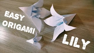 Easy Origami Lily Flower [upl. by Chernow]