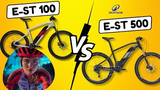 Rockrider EST 100 VS EST 500 ➡️ Lequel de ces 2 VTT électriques de chez Decathlon choisir [upl. by Asilana759]