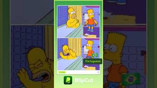 Bart Smashes a Chair on Homer’s Back  The Simpsons but in different languages shorts blipcut [upl. by Galasyn]