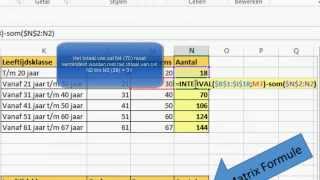 Excel  Hoe Bereken ik het aantal personen in een leeftijdsklasse Interval Functie [upl. by Ecela]