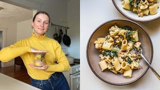 Creamy Preserved Lemon amp Cauliflower Pasta vegan  how to make amp use preserved lemons probiotic [upl. by Koeppel723]