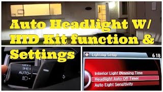 9thGen Honda Accord Auto Headlight Function amp Settings DiyCarModz [upl. by Nesnah]