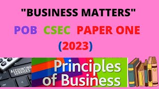 POB CSEC PAPER ONE 2023 [upl. by Cohl348]