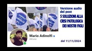 Da un post FB di Mario Adinolfi del 111124 [upl. by Naerb]