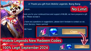 Mobile Legends Redeem Codes September 28 2024  MLBB Diamond Codes  Starwars phase 2 free Galactic [upl. by Haig]