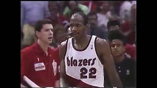 Throwback Trail Blazers Take Down Spurs in OT in the Game 7 of the 1990 Playoffs [upl. by Coryden459]