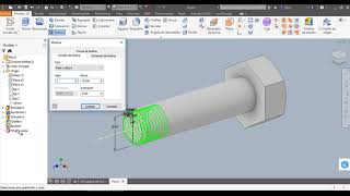 Diseño perno y tuerca Inventor [upl. by Gorden]